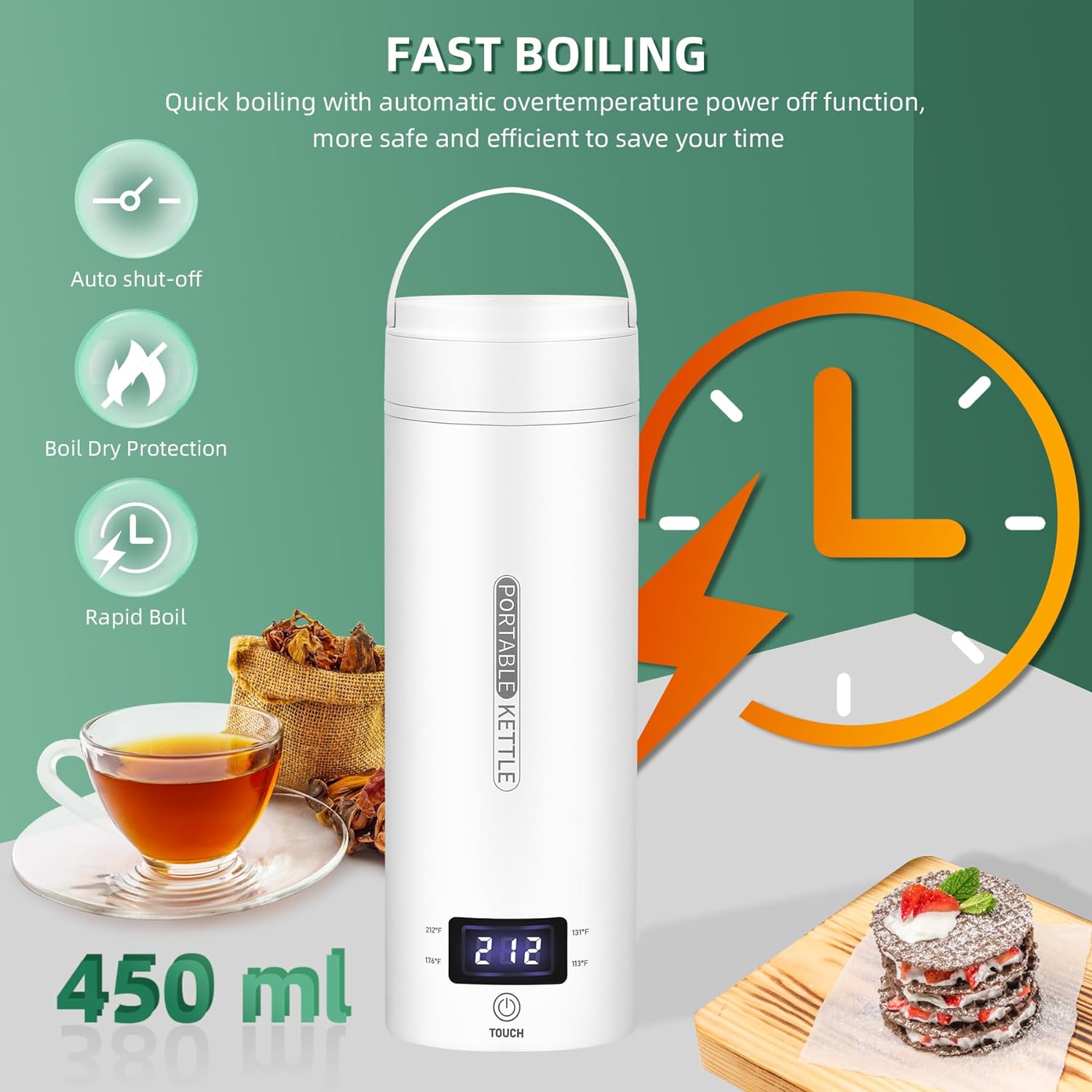 Compact Electric Travel Kettle for On-the-Go Brewing