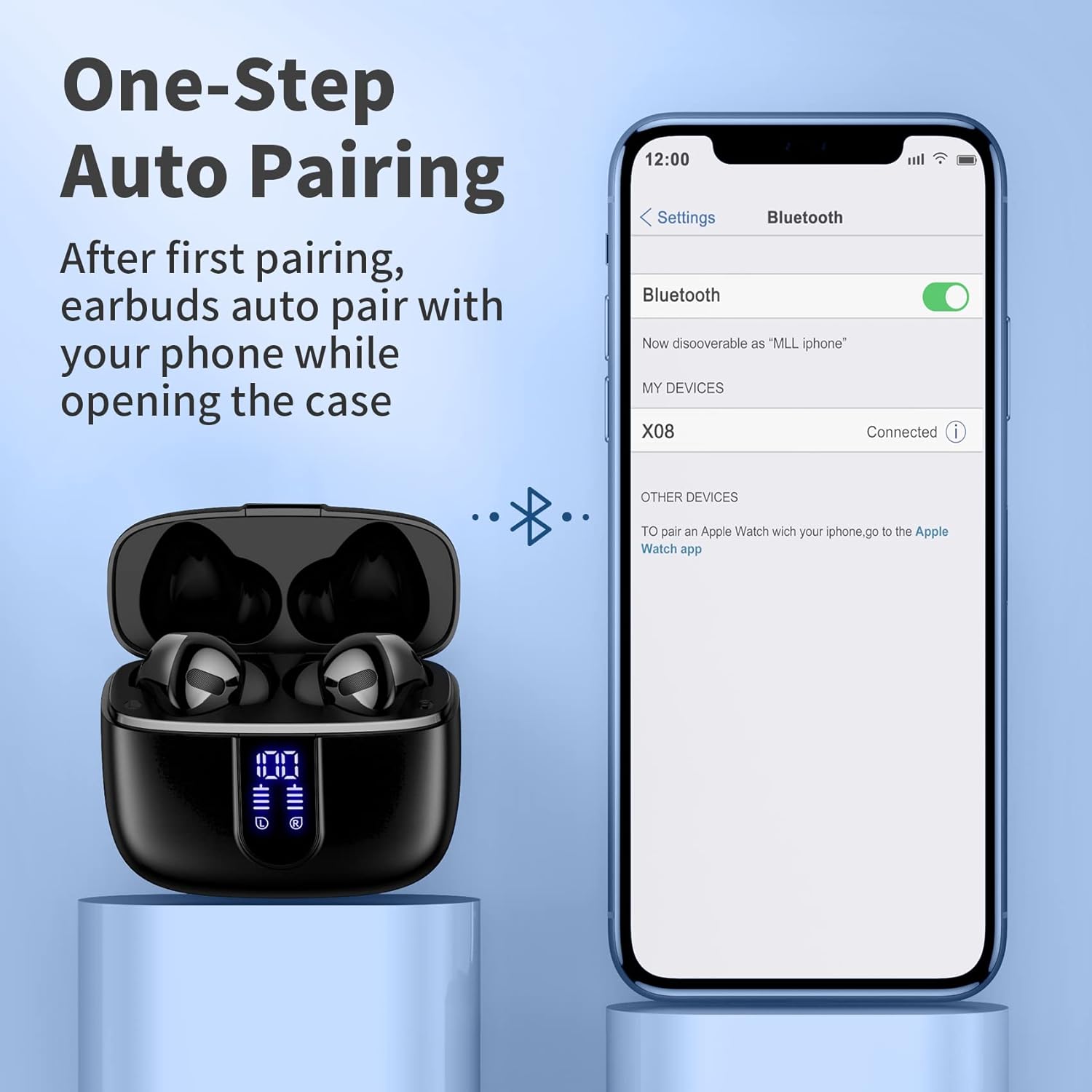 Wireless Audio Buds with Portable Charging Case