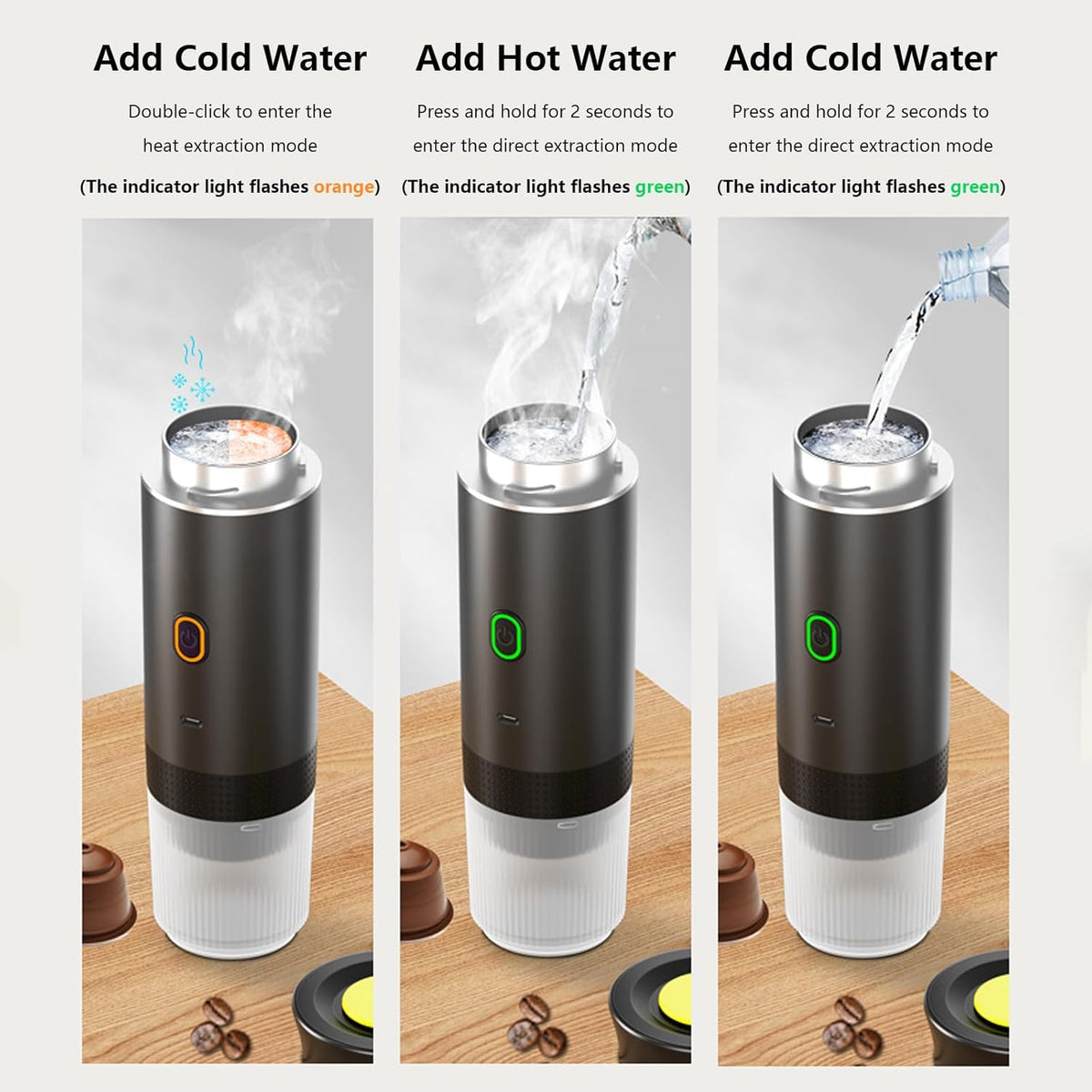 Rechargeable Battery Espresso Maker – 3-in-1 Portable Machine