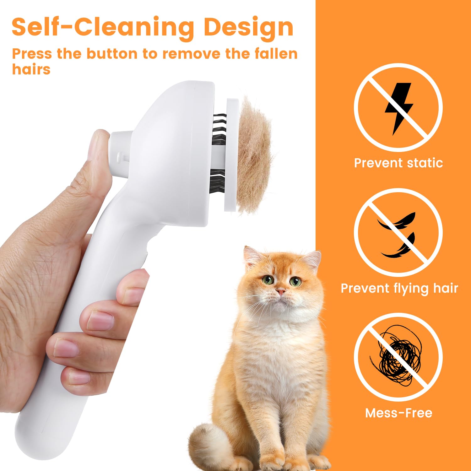 Pet Grooming Steam Brush for Cats and Dogs