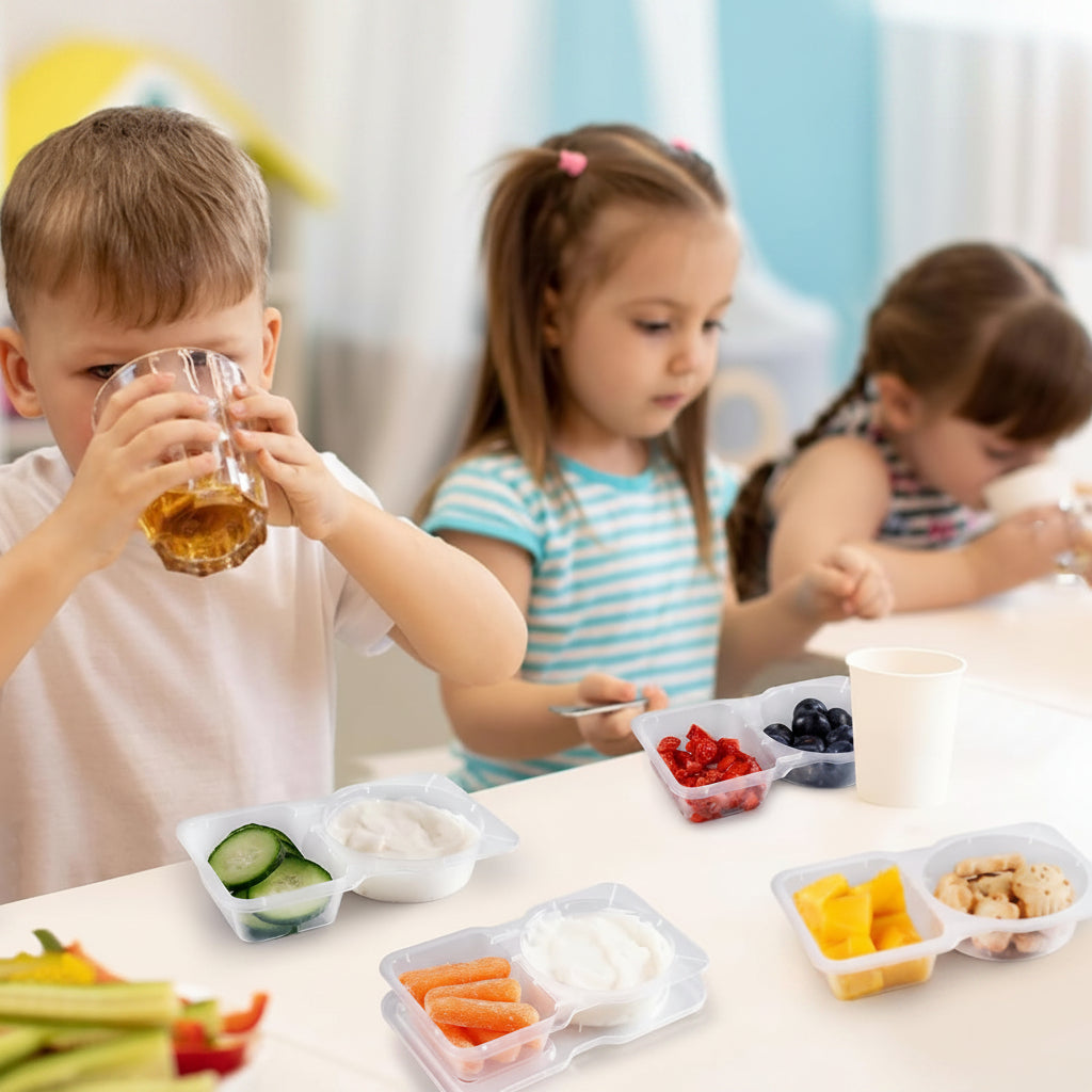 Versatile Snack Storage Solutions – 20-Pack Dual Compartment Containers