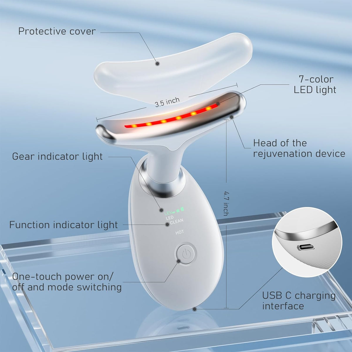 Revitalizing Neck and Face Contour Massager