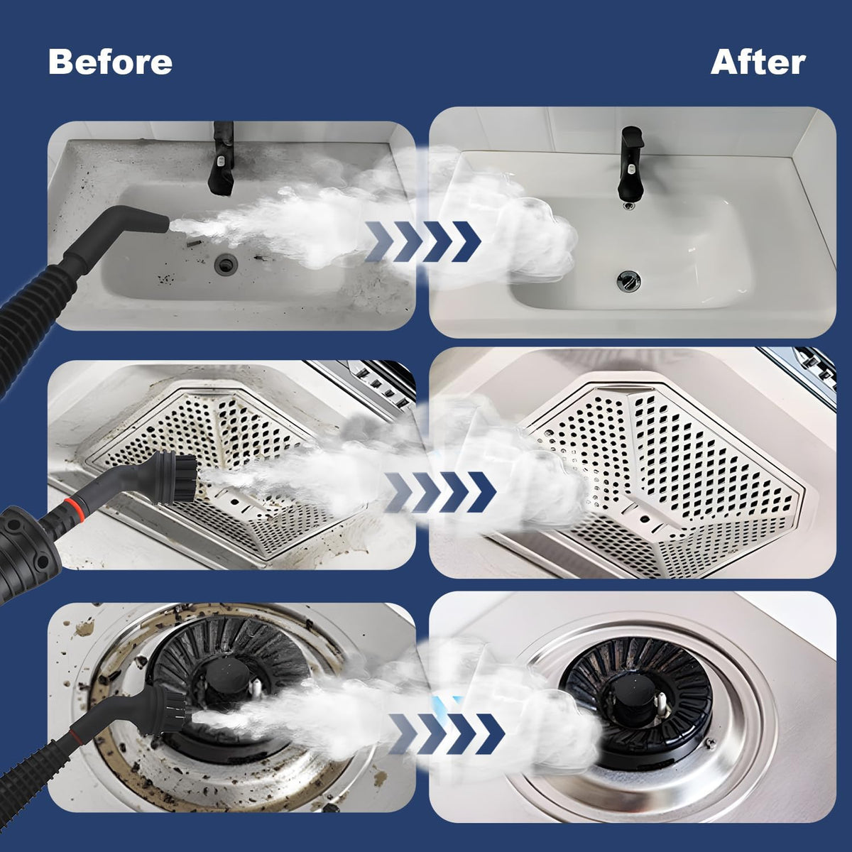 Handheld Steam Cleaner with High Pressure and 9 Accessories Set