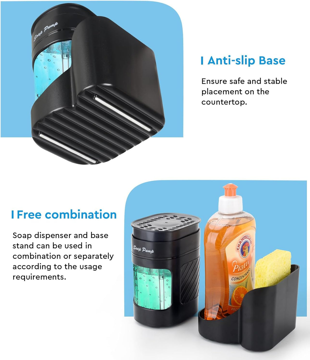 Effortless Soap Dispenser with Sponge Holder