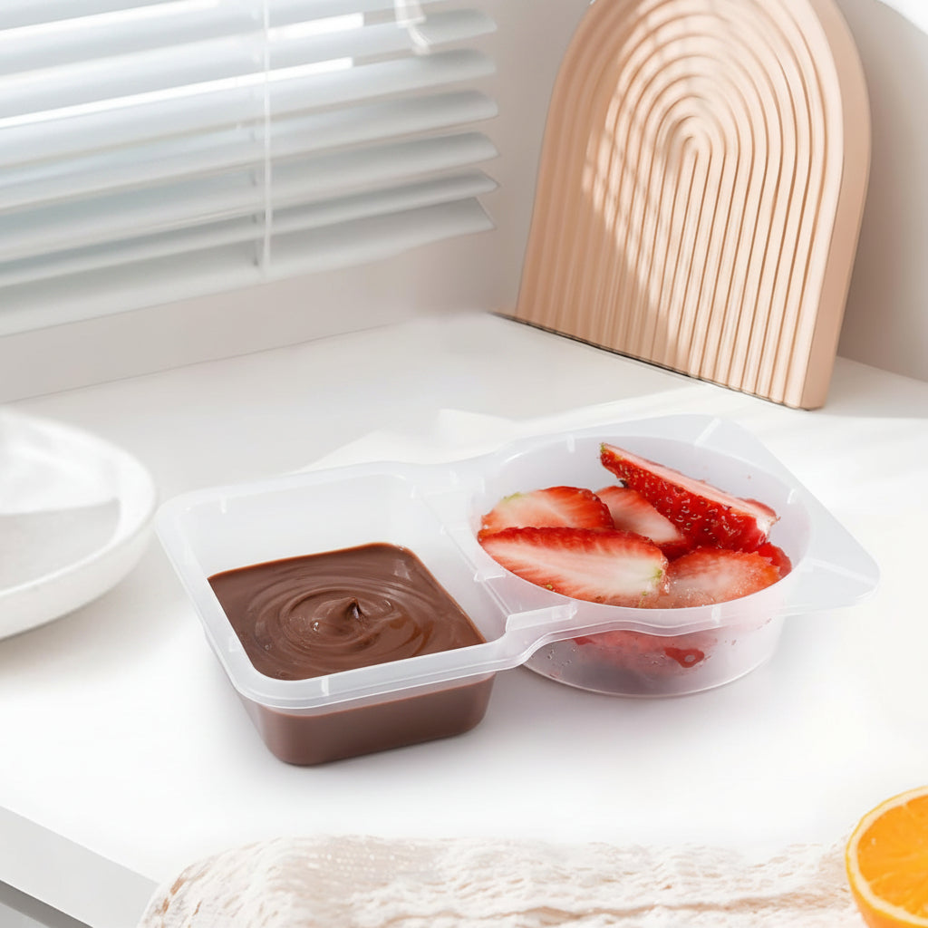 Versatile Snack Storage Solutions – 20-Pack Dual Compartment Containers