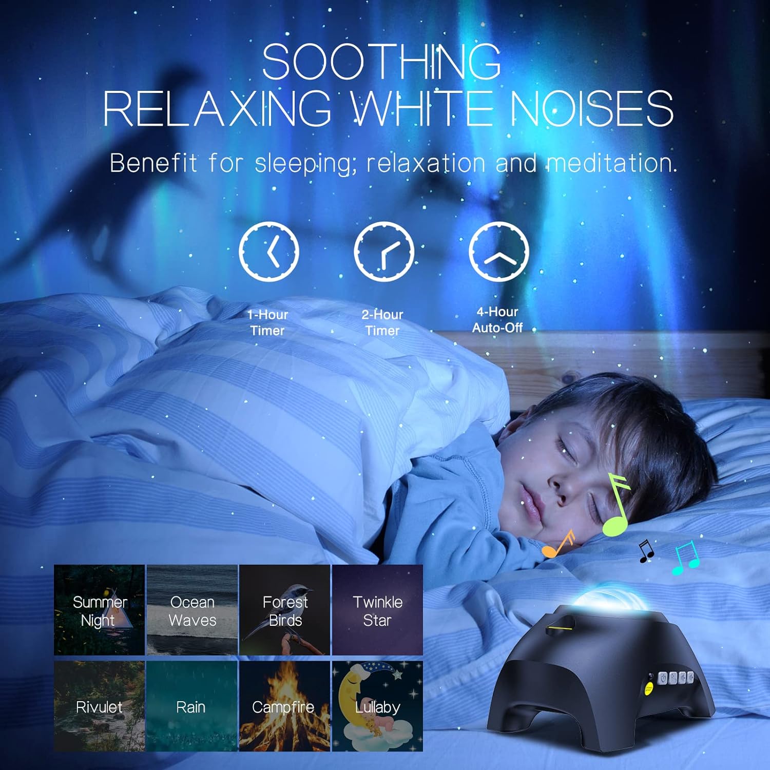 Celestial Glow Projector with Bluetooth Speaker