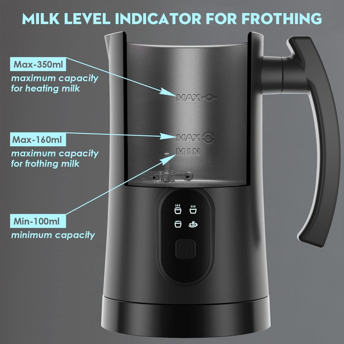 Versatile Electric Milk Frother & Steamer for Home Use
