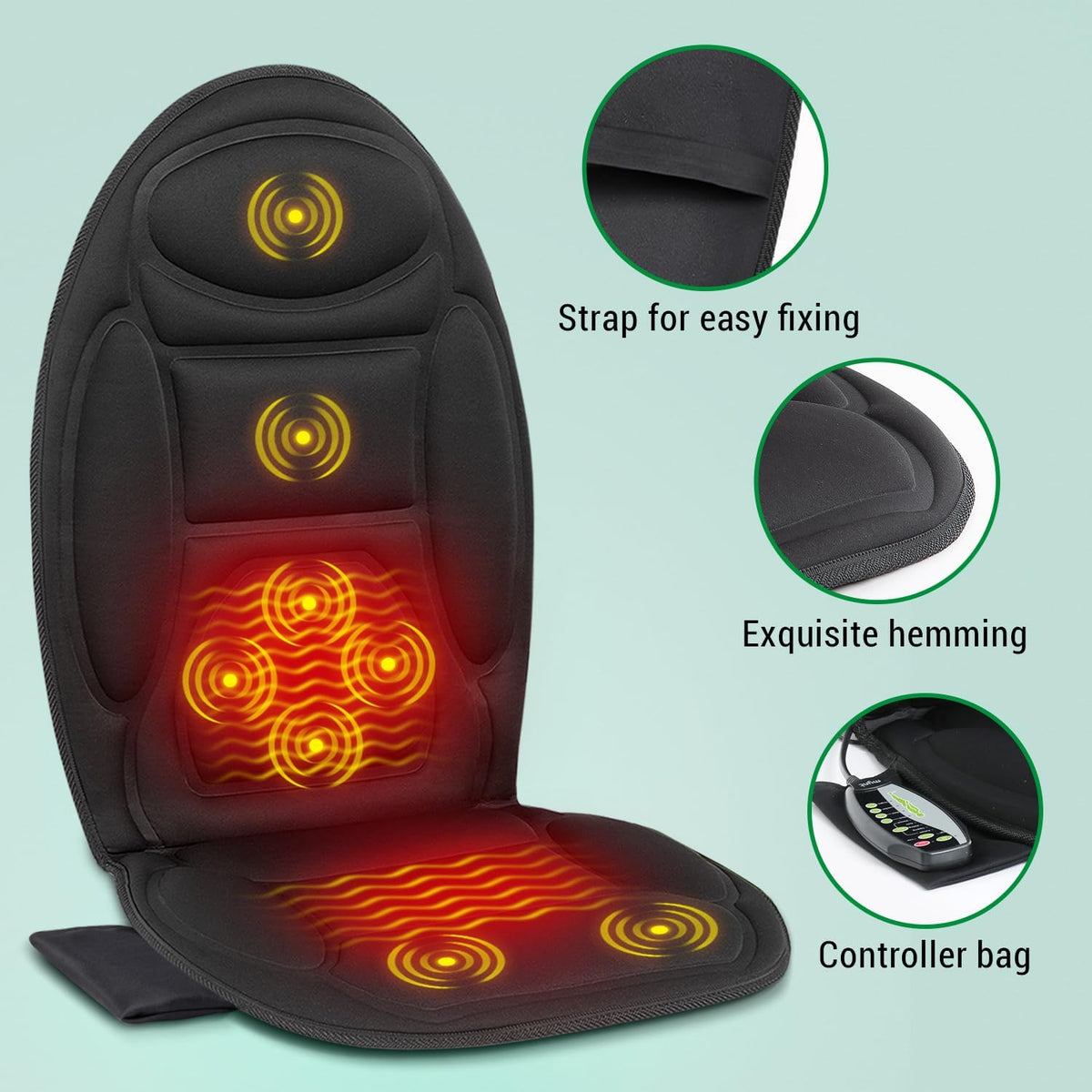 Ultimate Heated Massage Cushion for Car and Home Relaxation
