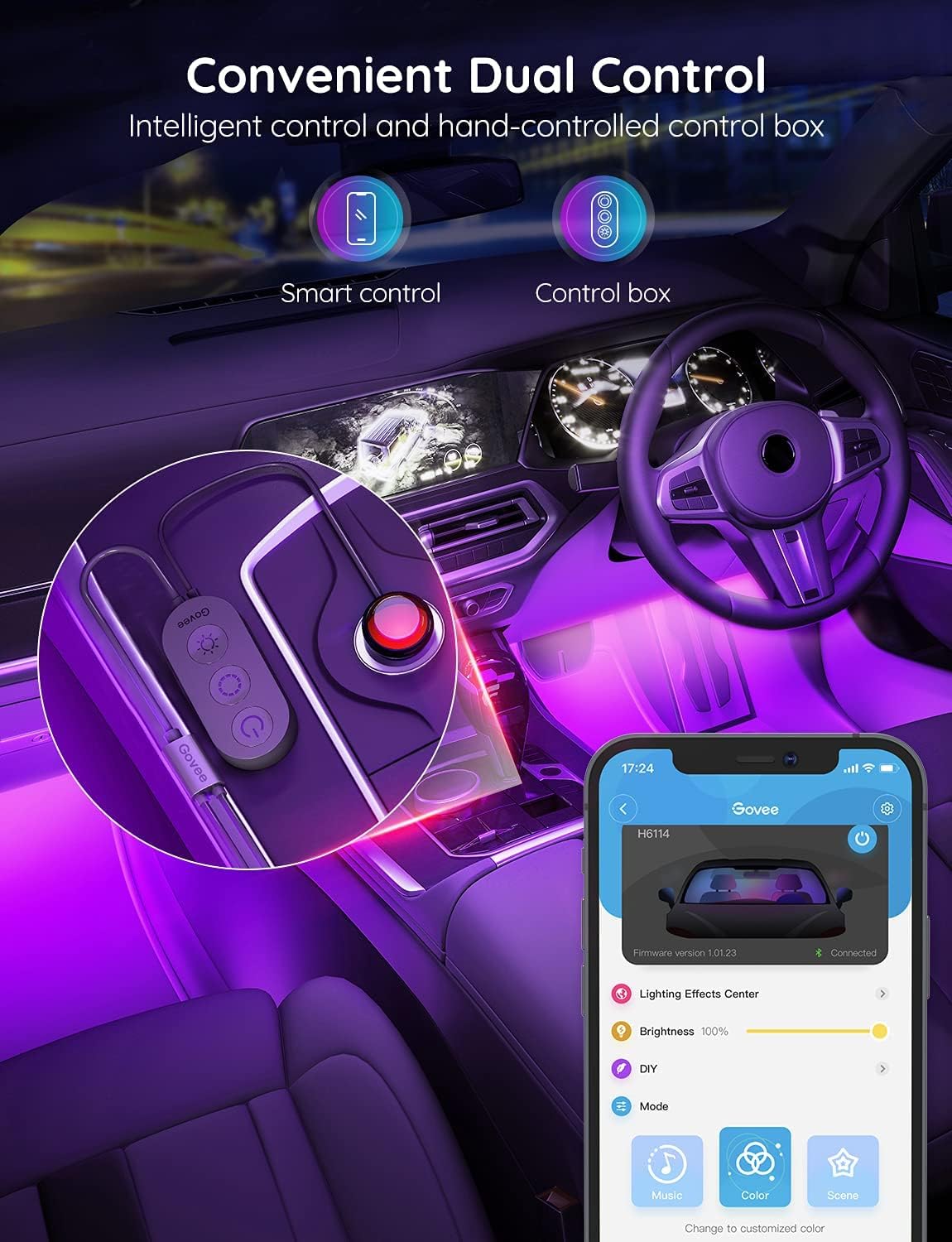 Customizable LED Light Strips for Your Car Interior