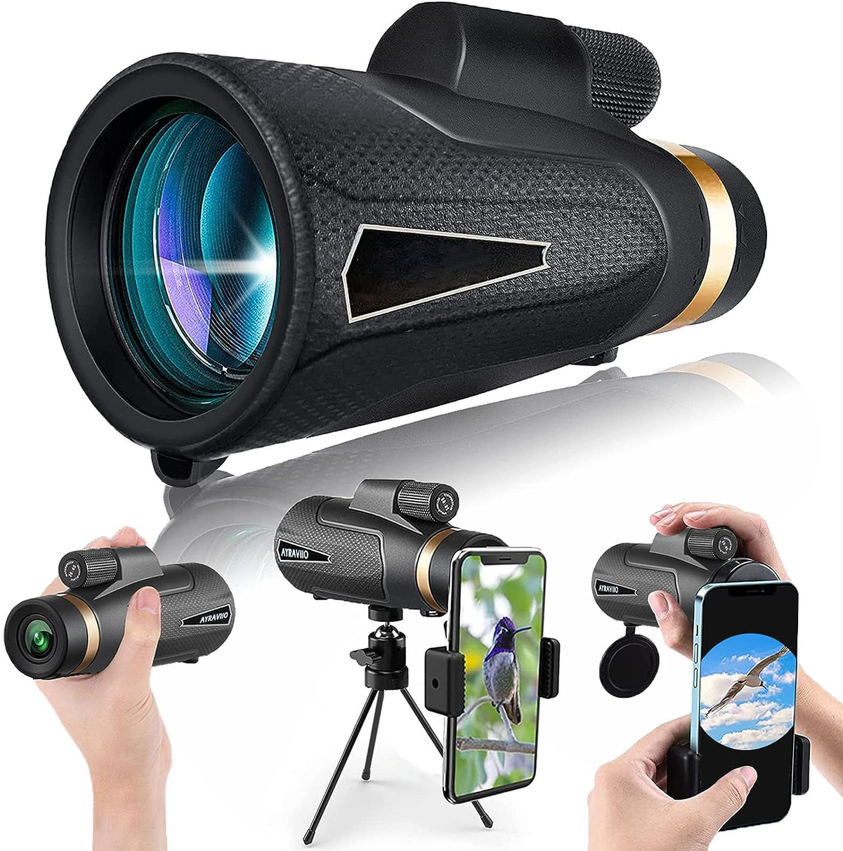 High-Performance Compact Telescope with Smartphone Adapter