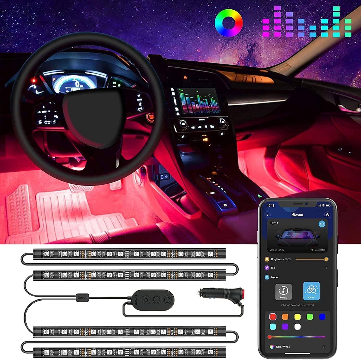 Customizable LED Light Strips for Your Car Interior