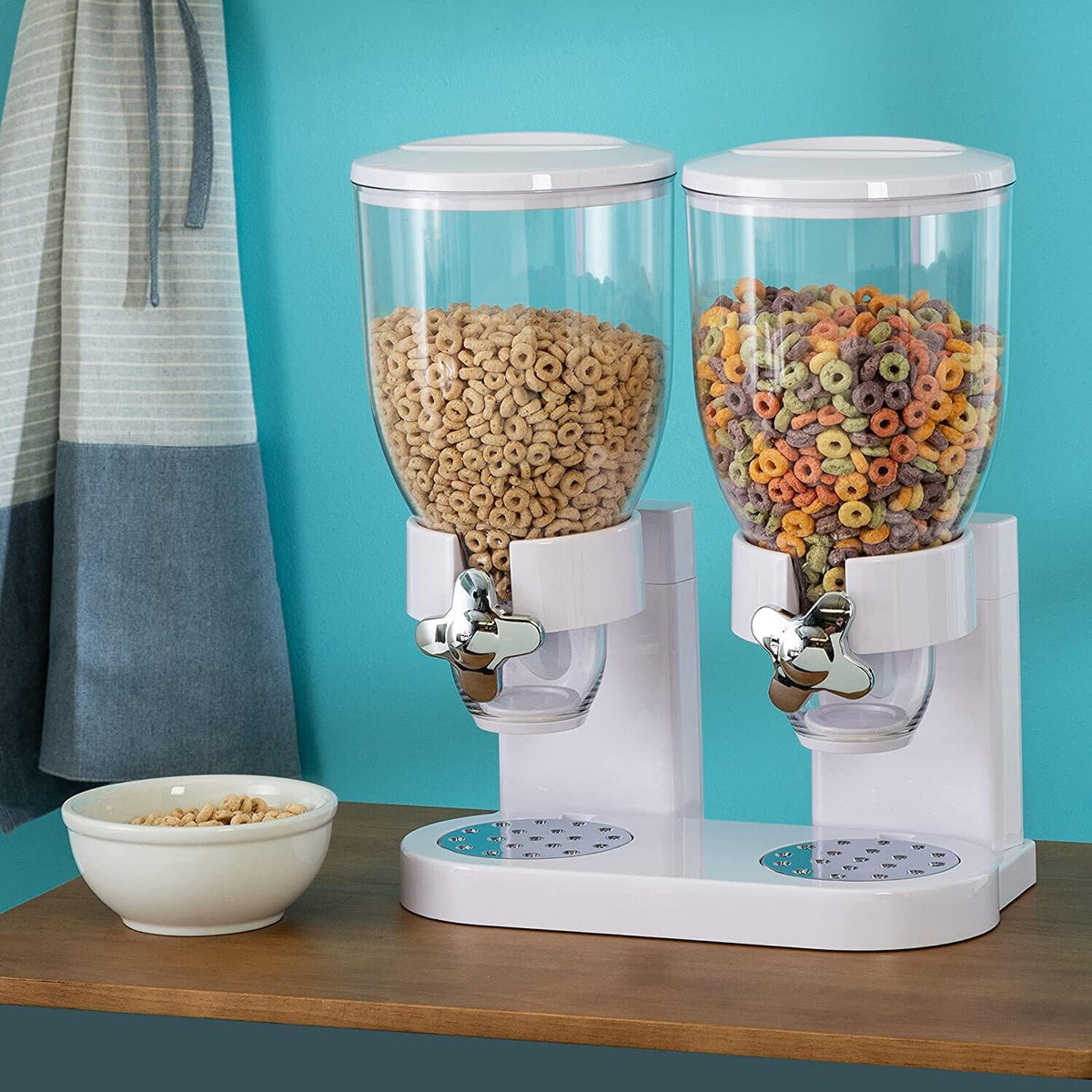 Grain Dispenser with Dual Compartments – Portion Control
