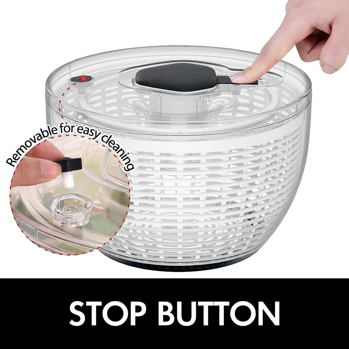 Effortless One-Handed Salad Spinner for Quick Greens