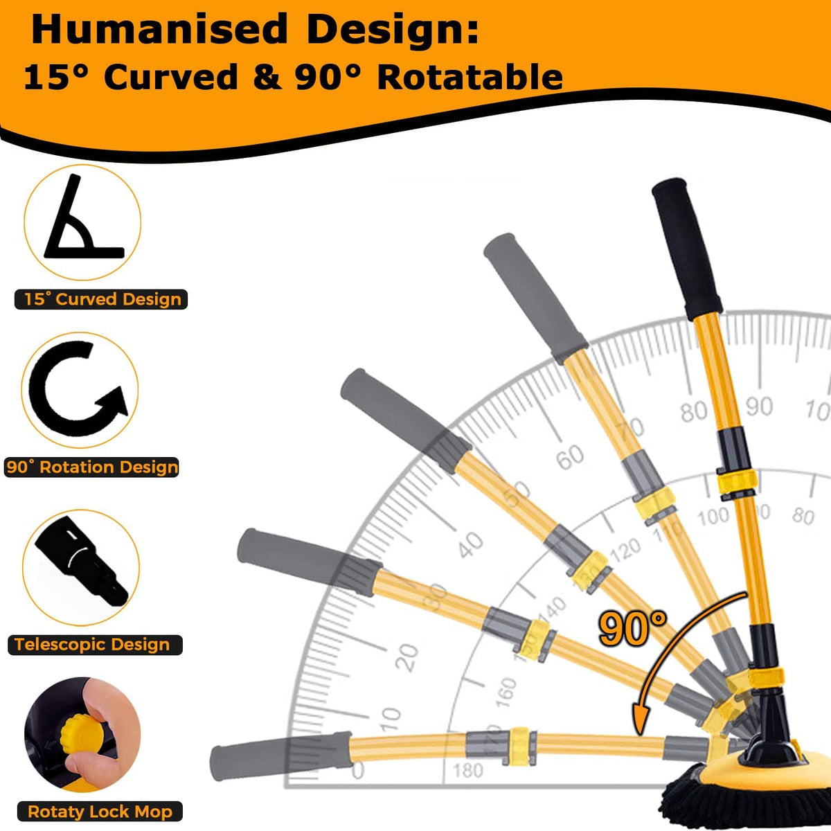 Ergonomic Multi-Surface Cleaning Brush