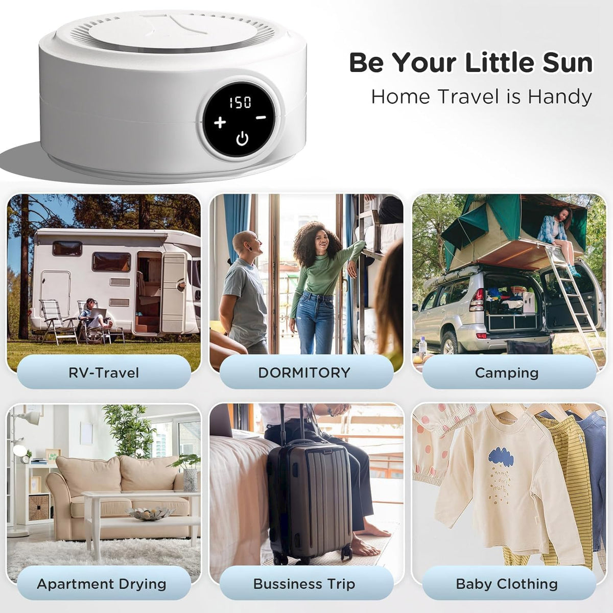 Compact Clothes Dryer with Collapsible Bag for Limited Spaces