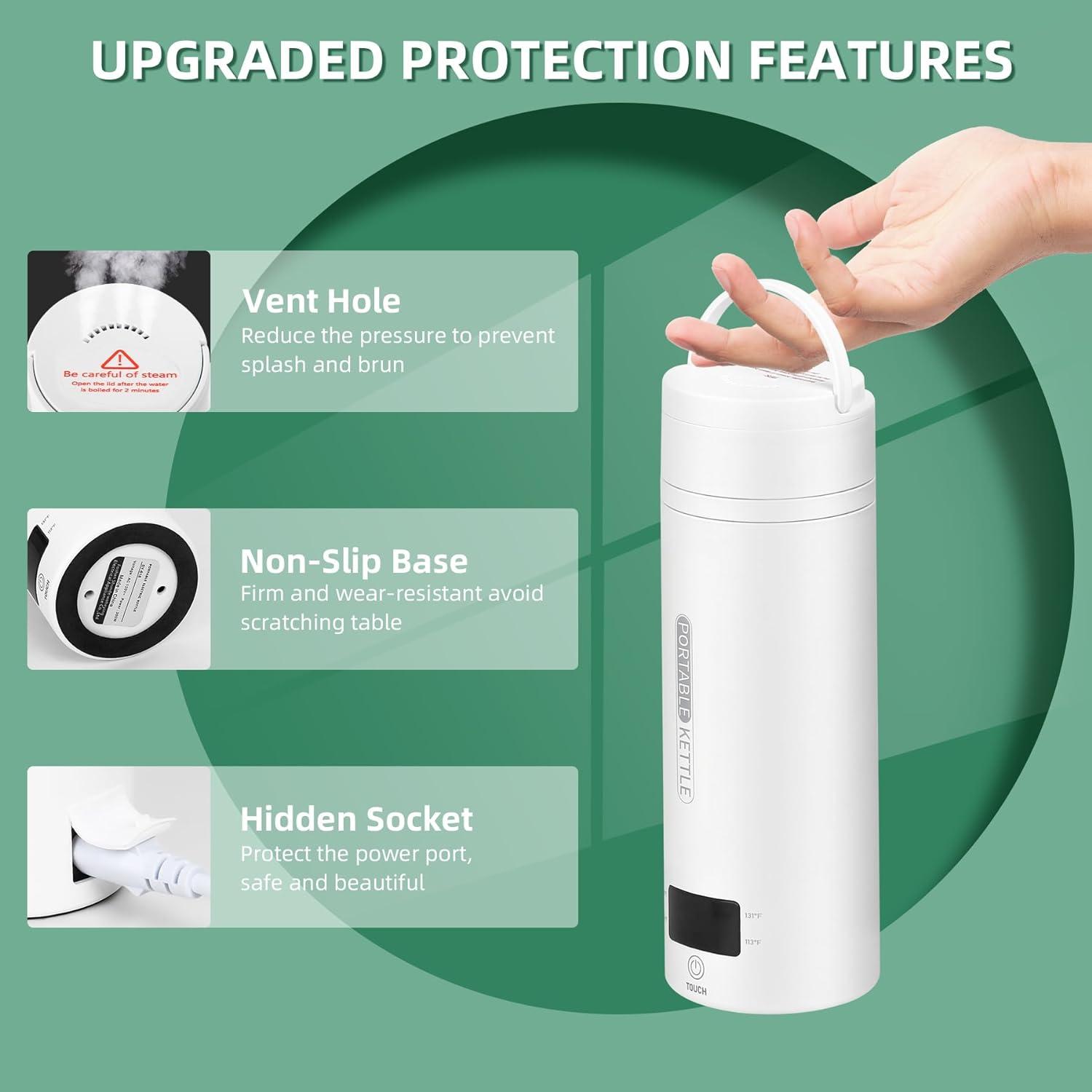 Compact Electric Travel Kettle for On-the-Go Brewing