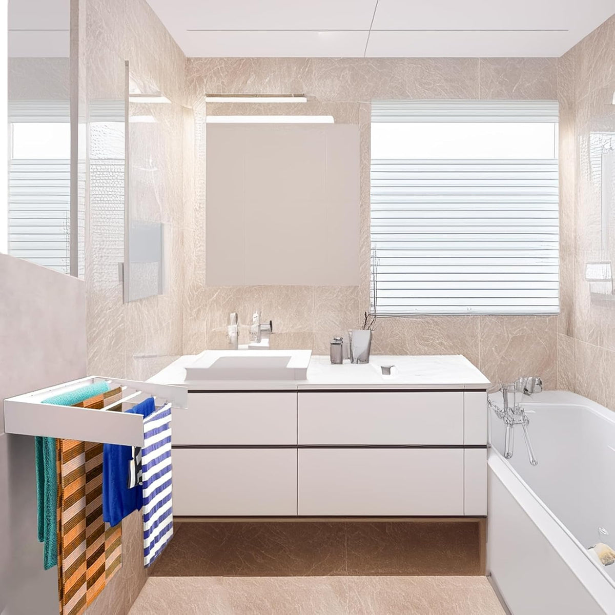 Foldable Wall-Mounted Clothes Dryer – Space-Saving Airer