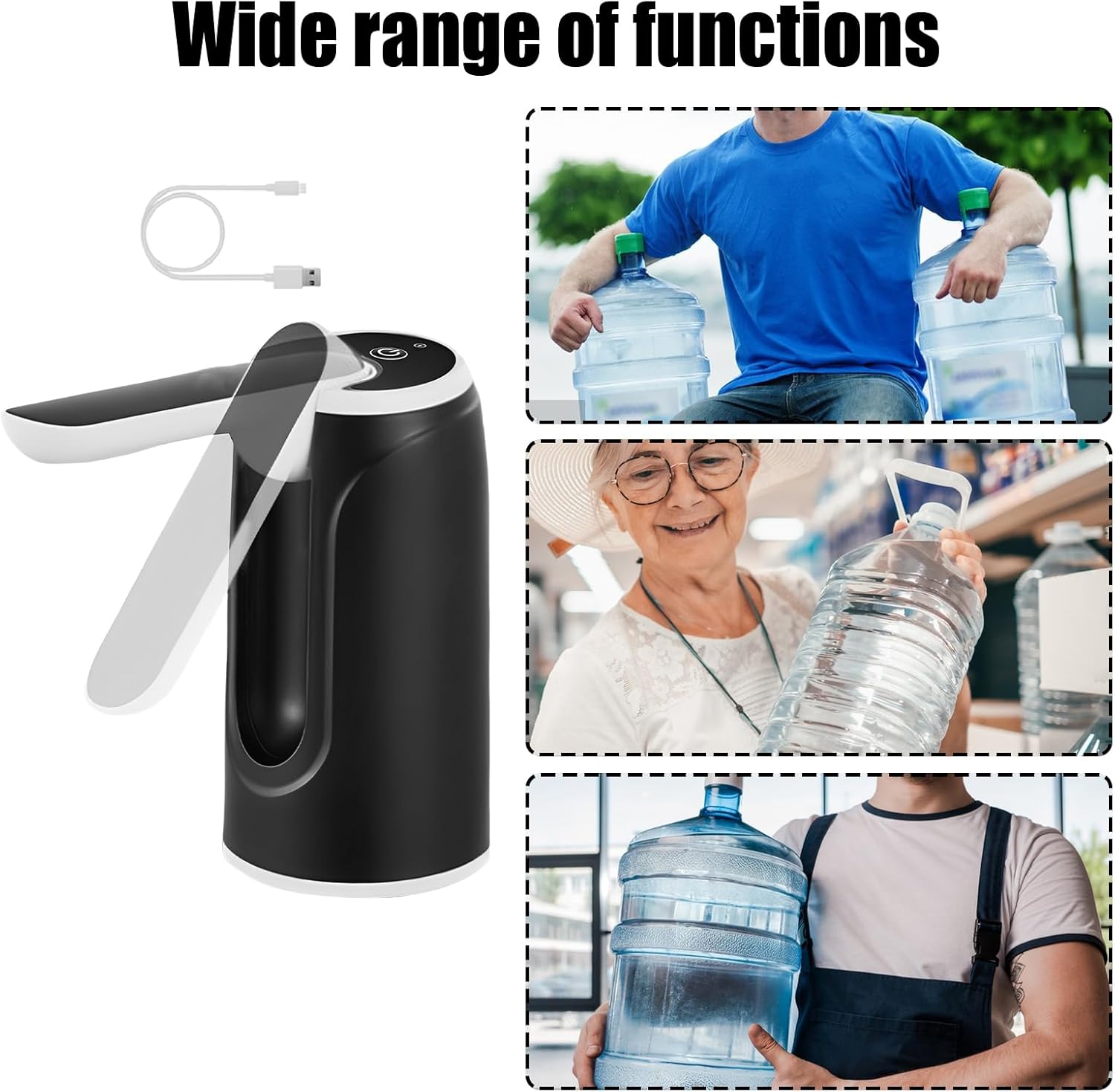 Rechargeable Portable Water Dispenser with USB – Buy One Get One Free