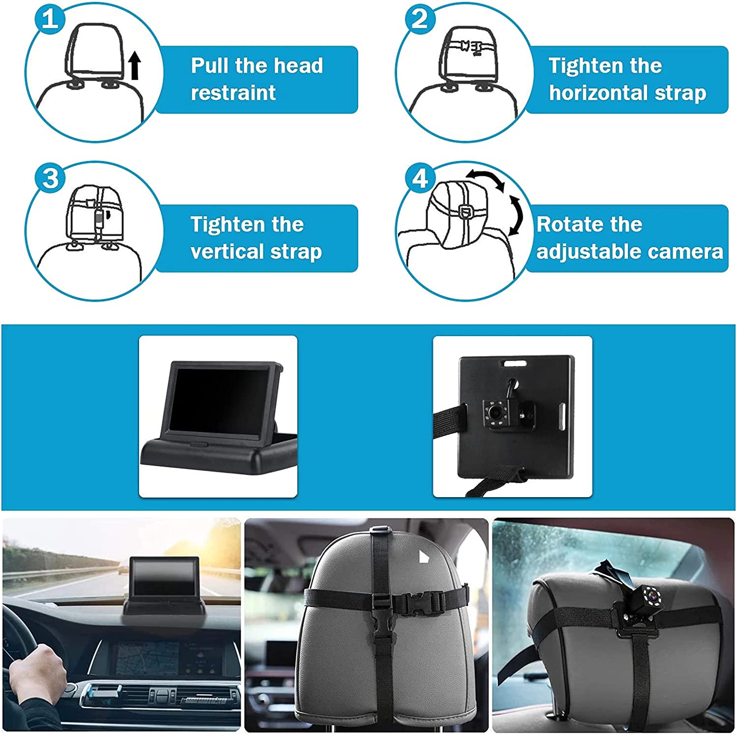 Smart Baby Car Monitor with Night Vision