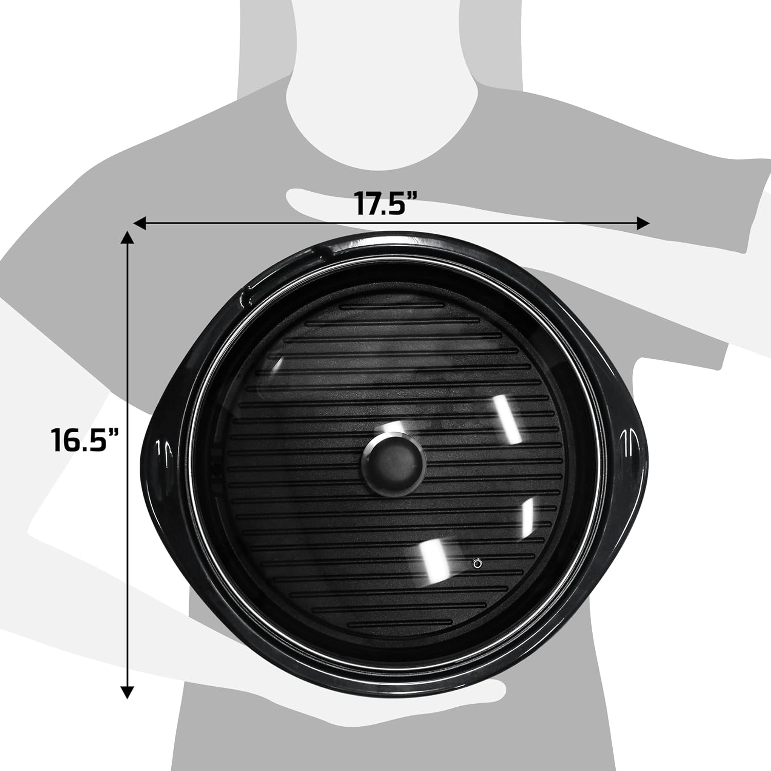 Indoor Nonstick Electric Griddle with Adjustable Heat