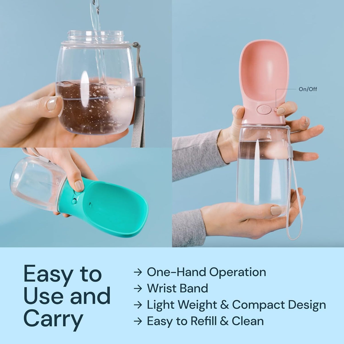 Hydration On-the-Go: 19 oz Dog Water Bottle