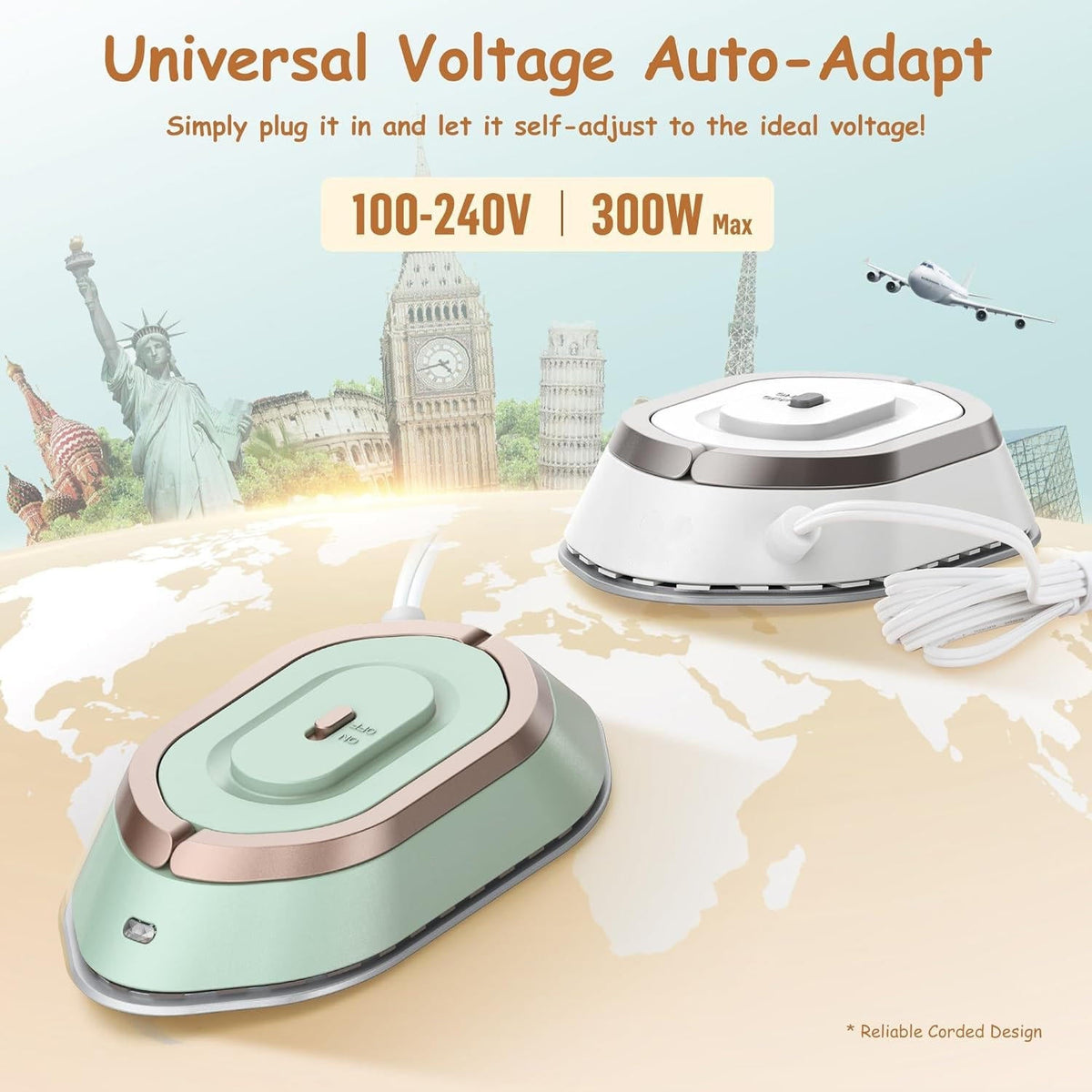 Compact Travel Steamer for Effortless Wrinkle Removal