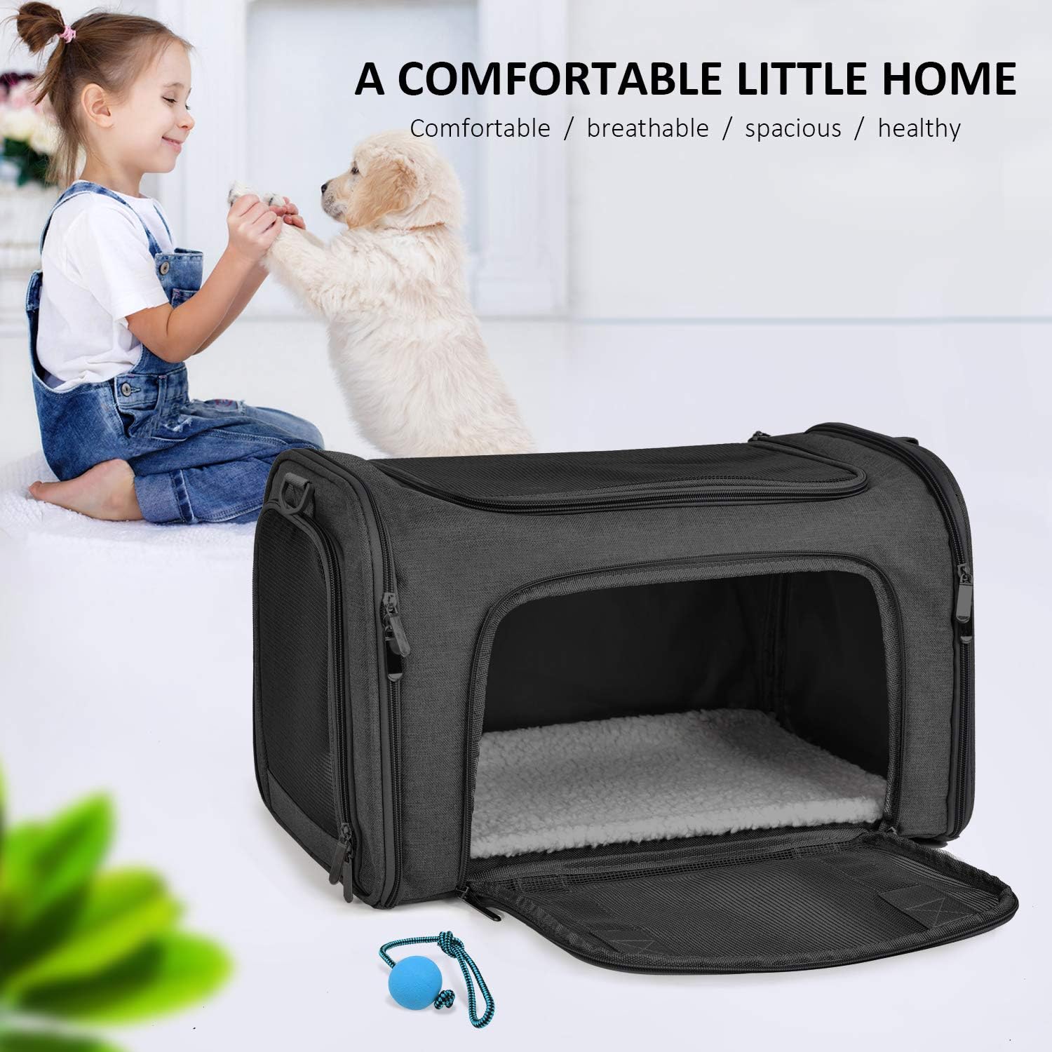 Comfortable Pet Travel Carrier for Small Dogs and Cats