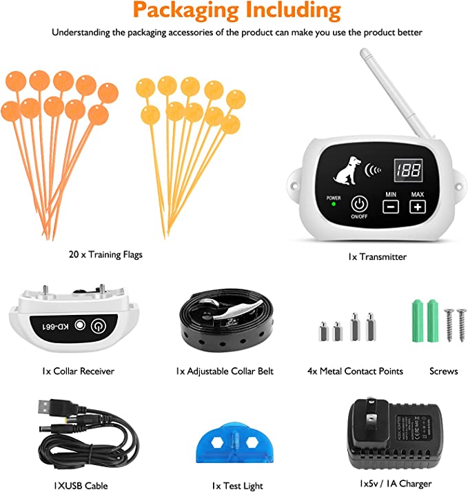 Smart Wireless Pet Boundary System with Adjustable Collar