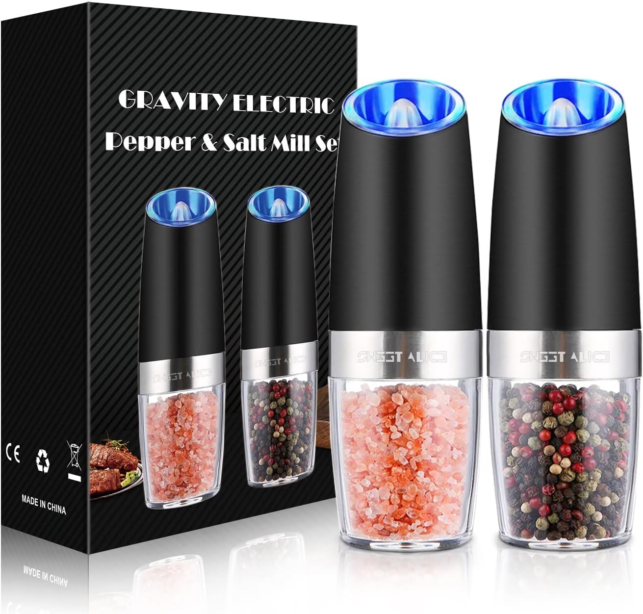 One-Handed Electric Spice Mill for Effortless Seasoning
