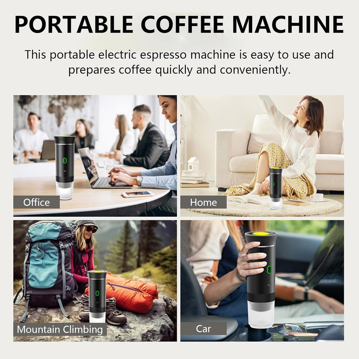 Rechargeable Battery Espresso Maker – 3-in-1 Portable Machine