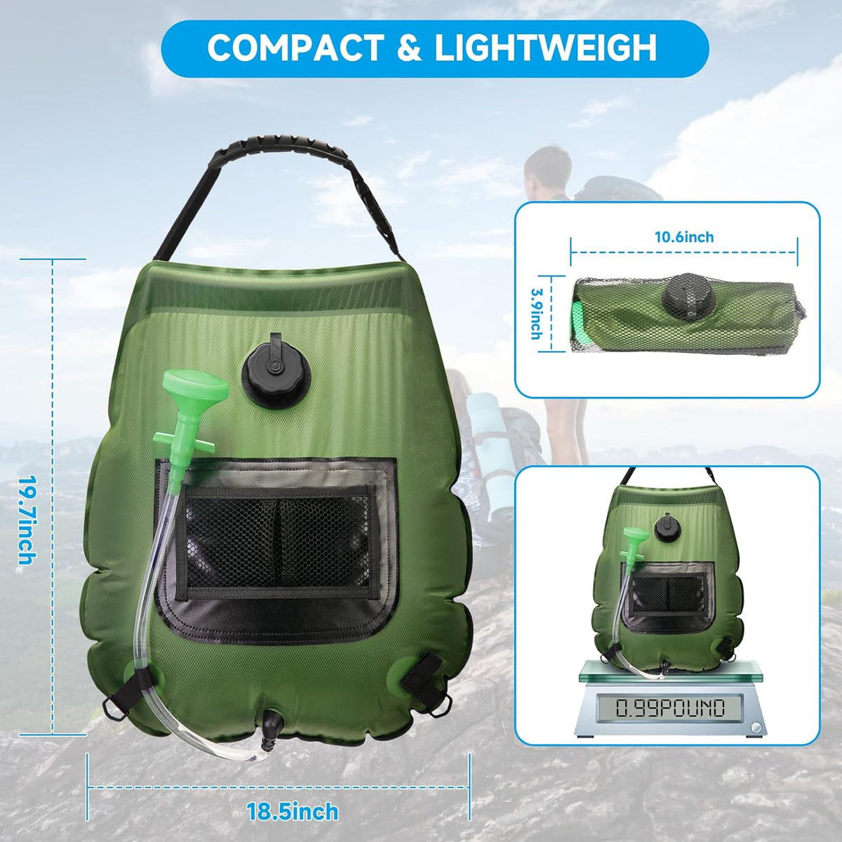 Eco-Friendly Solar Shower Bag for Outdoor Adventures