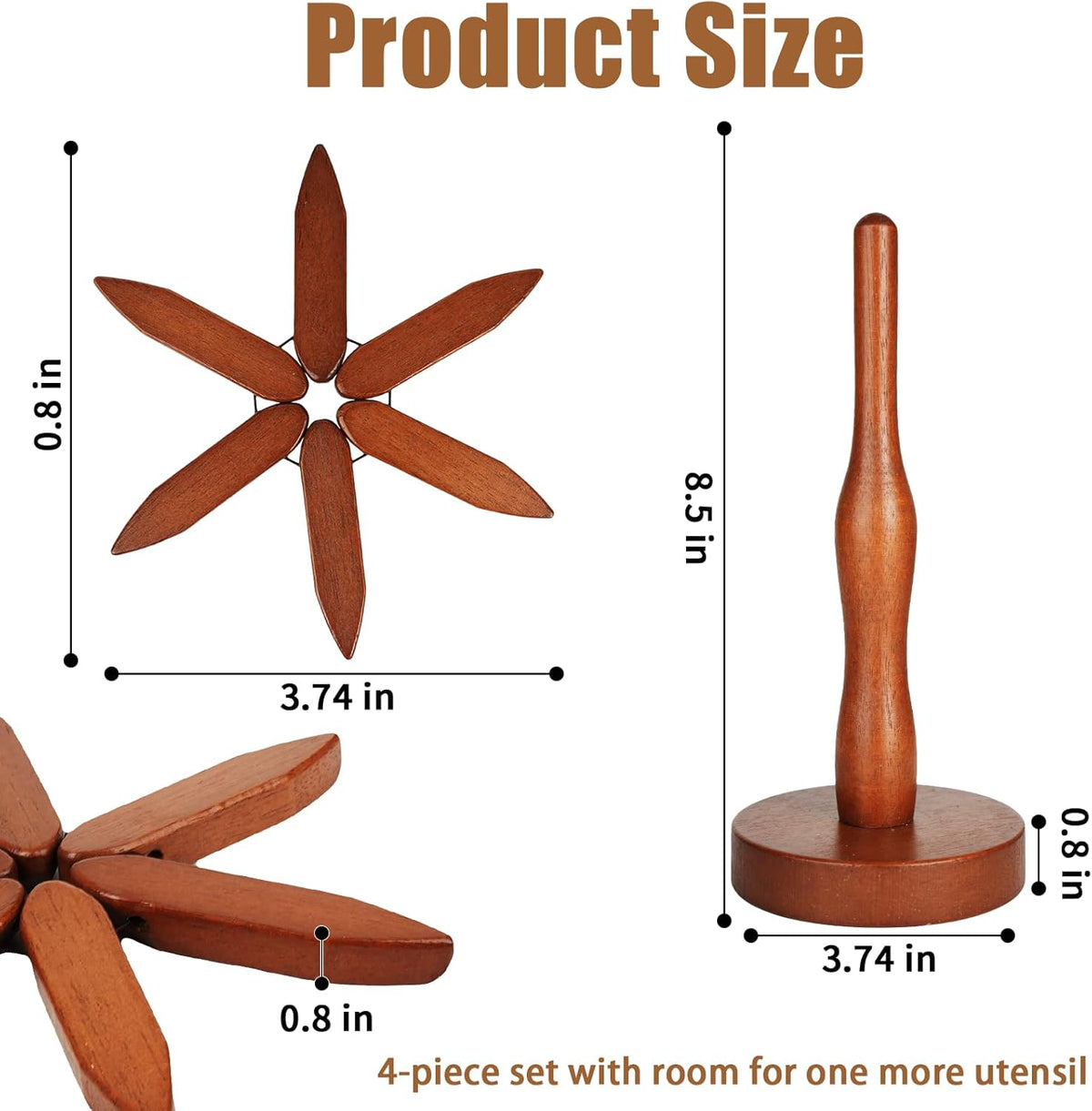 Artistic Wooden Heat Protectors for Serving Dishes
