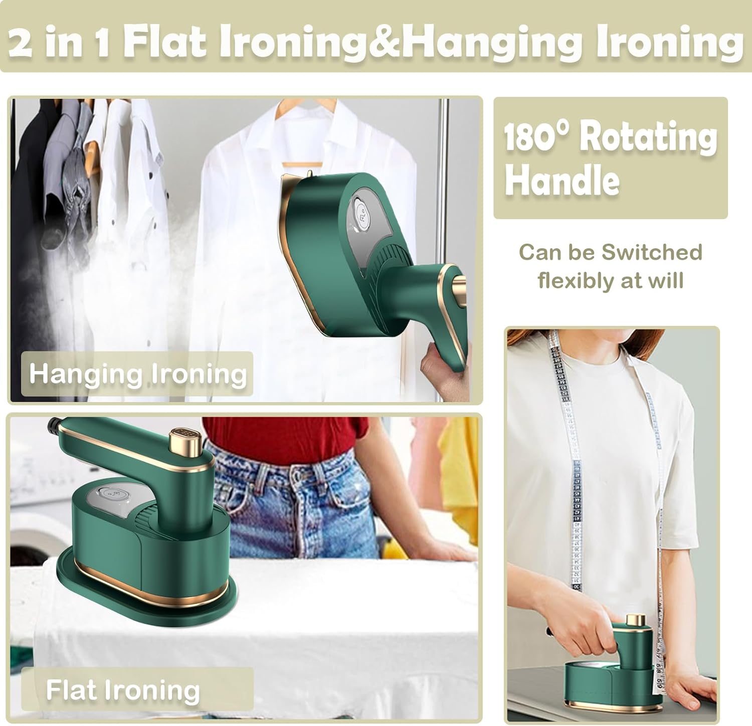 Portable Steam Iron for Effortless Travel Touch-Ups