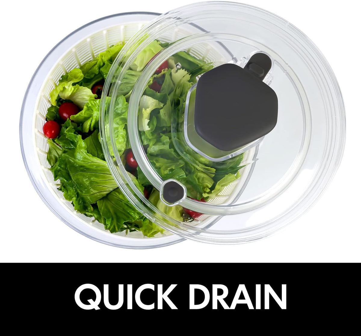 Effortless One-Handed Salad Spinner for Quick Greens