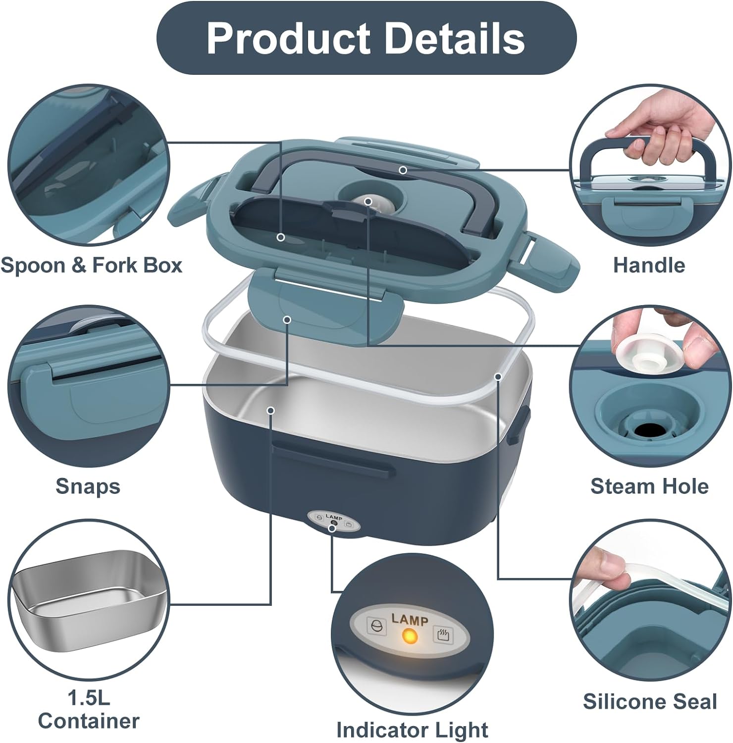 Portable Meal Heater with Insulated Lunch Bag