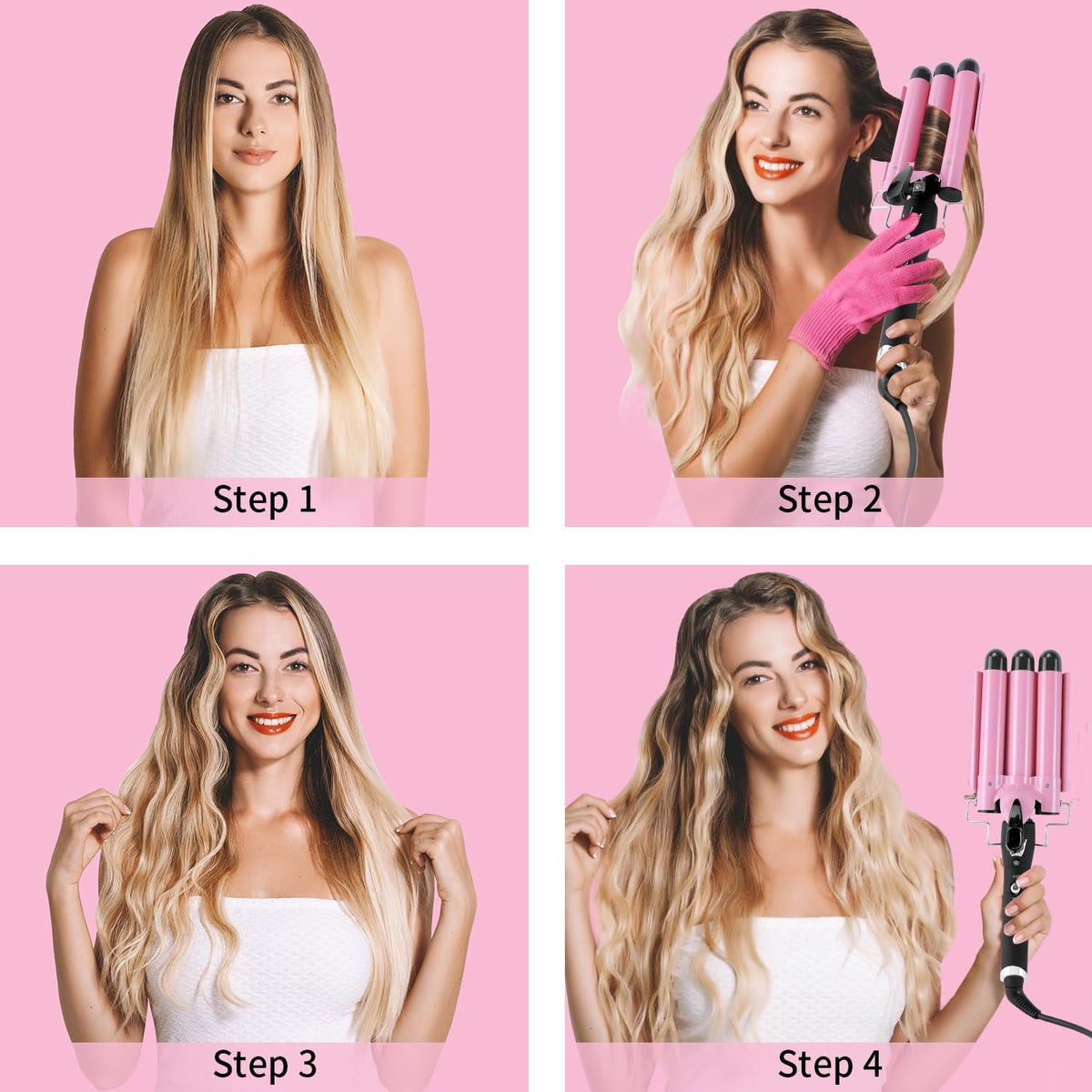 Triple Barrel Wave Maker for Effortless Curls
