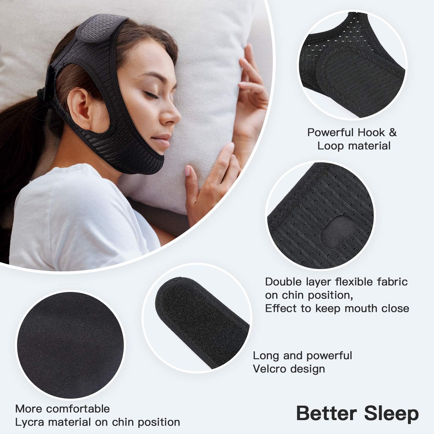 SnoreLess Sleep Support Strap for Peaceful Nights