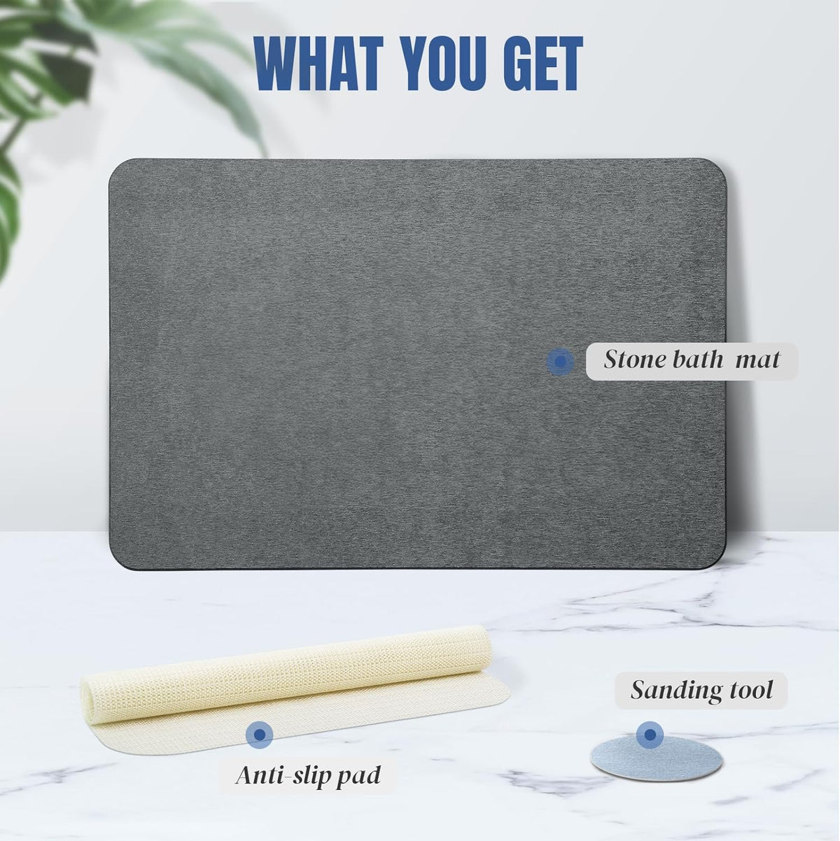 Diatomite Quick-Dry Bath Mat for Safety and Style