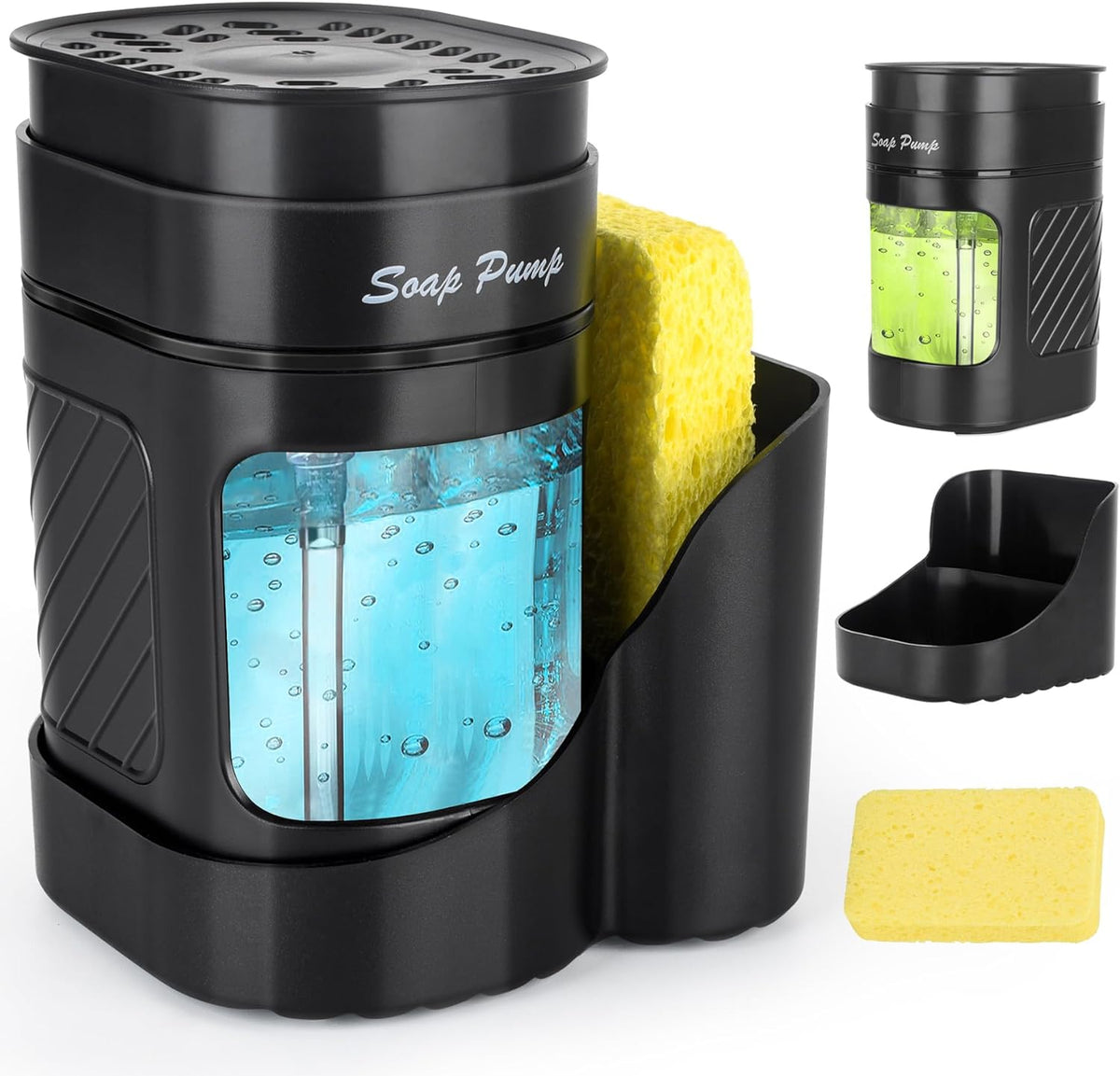 Effortless Soap Dispenser with Sponge Holder