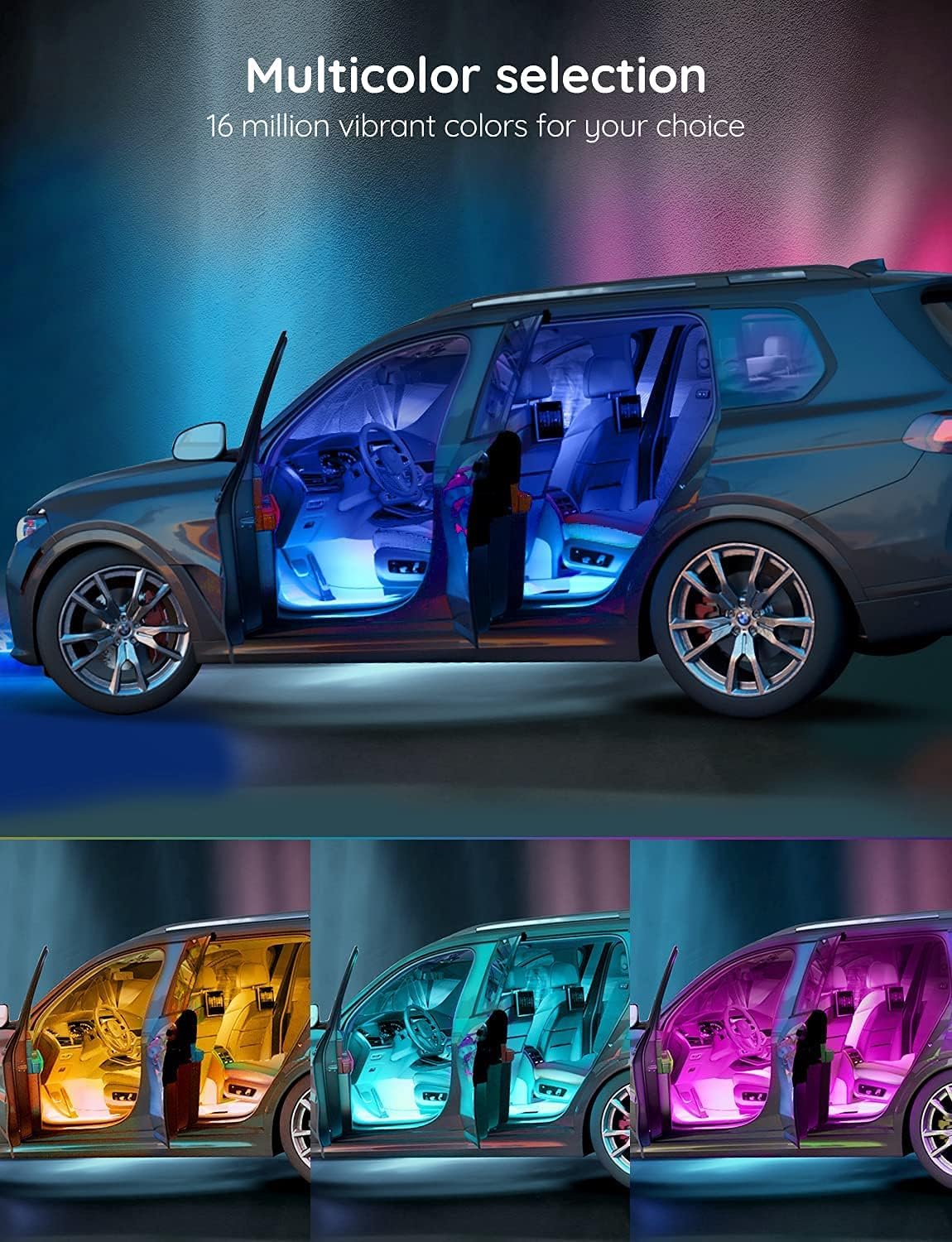 Customizable LED Light Strips for Your Car Interior