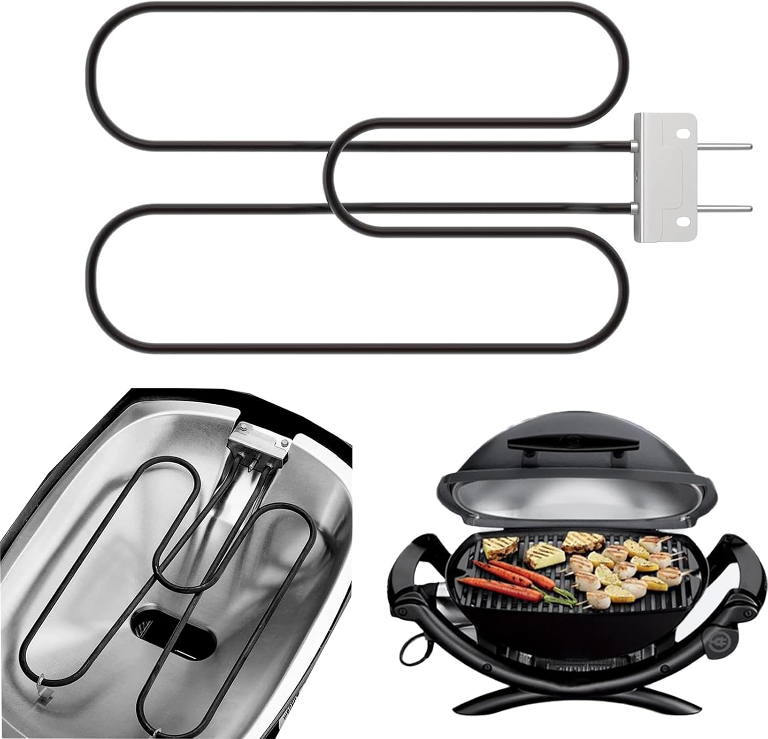 2200W Outdoor Electric BBQ Heating Coil in Stainless Steel