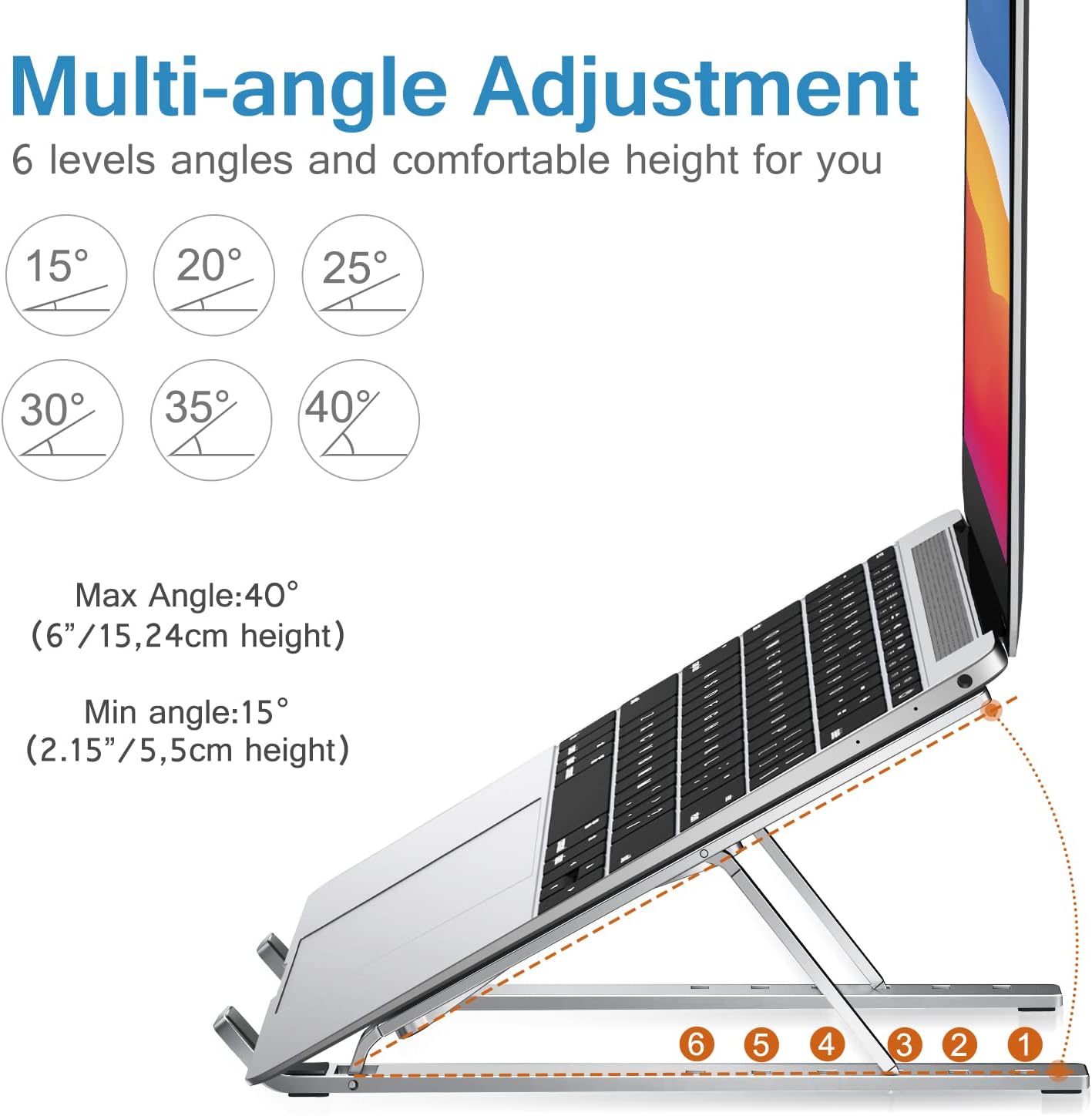Ergonomic Adjustable Laptop Stand for Comfort & Portability