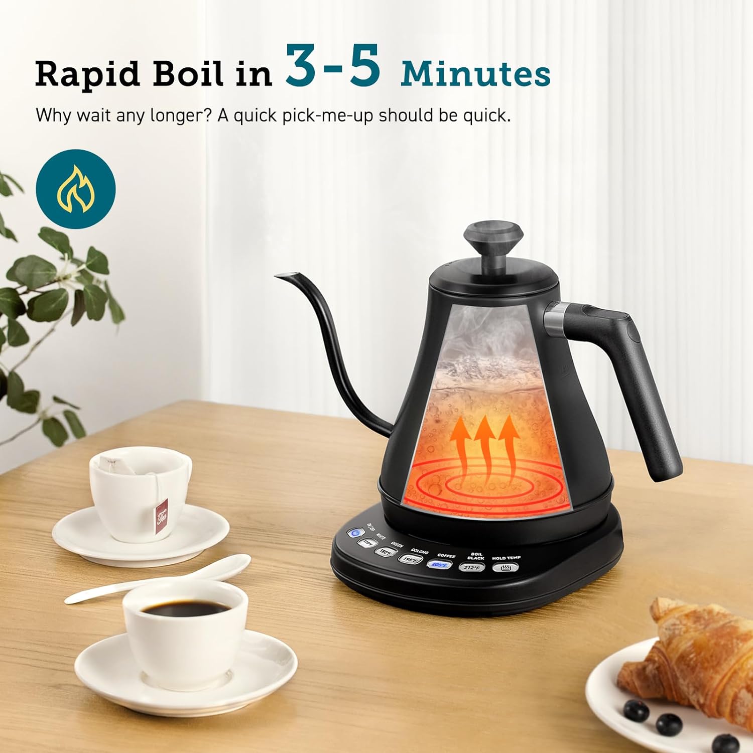 Precision Electric Kettle with Gooseneck Spout