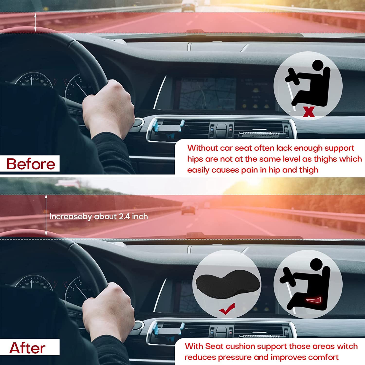 Elevate Your Driving Experience with Comfort Seat Cushion