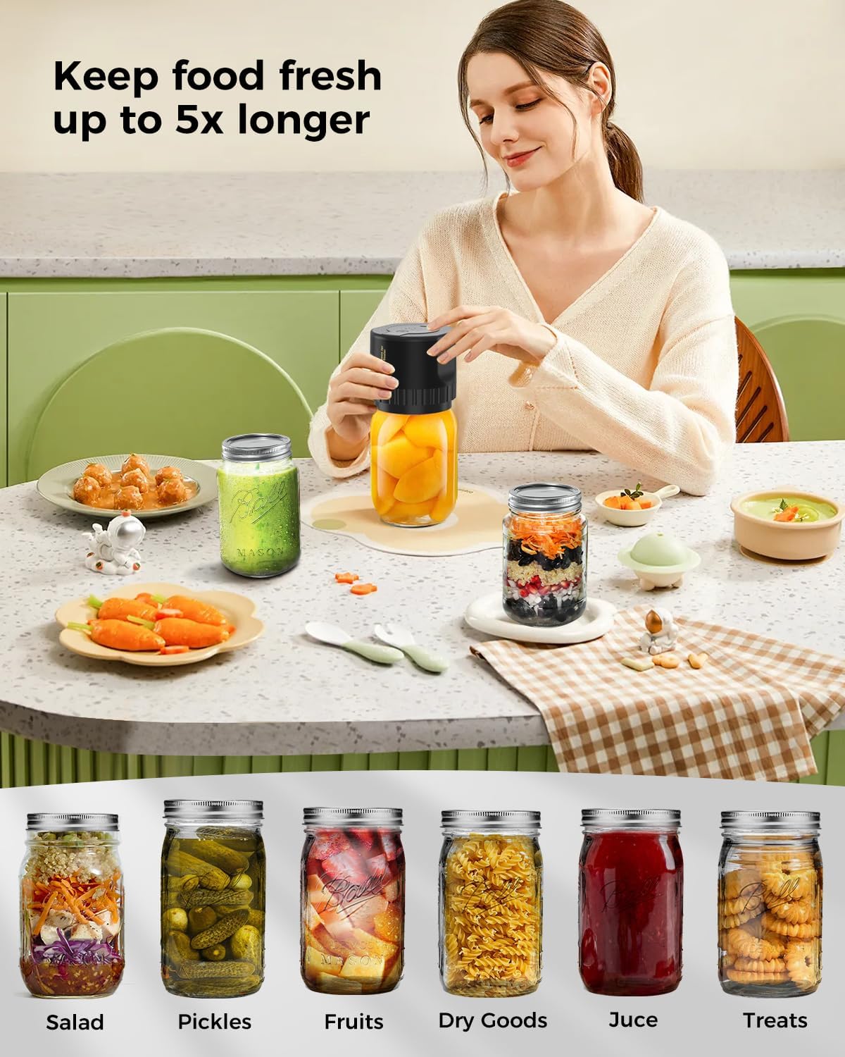 SmartSeal Jar Vacuum Pump – Efficient Food Storage Solution
