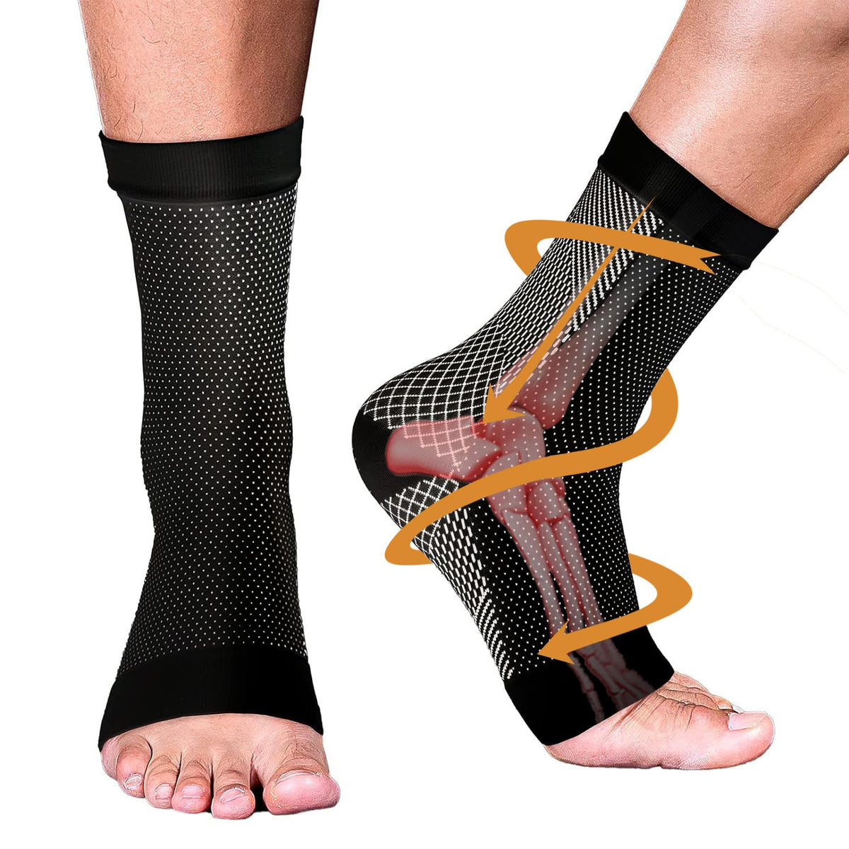 4 Pairs of Comfort-Focused Recovery Socks for All