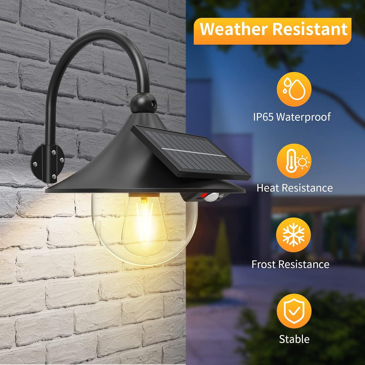 Dual-Pack Solar Motion Detectors for Barn Walls – 3 Modes, Flexible Arm