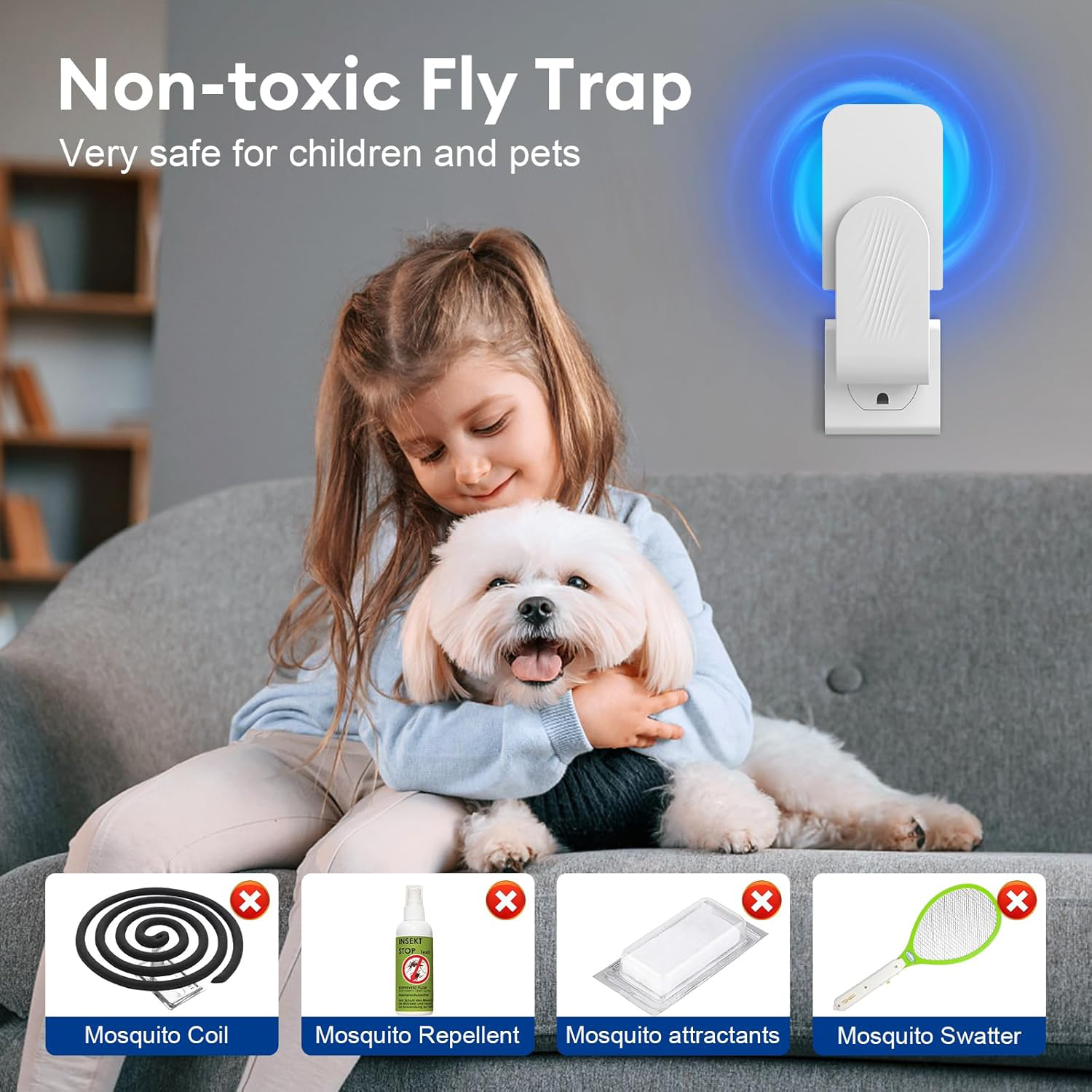 Quiet Insect Catcher for Indoor Spaces