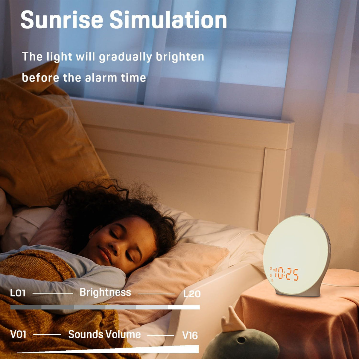 Gentle Wake-Up Light Alarm with Dual Settings