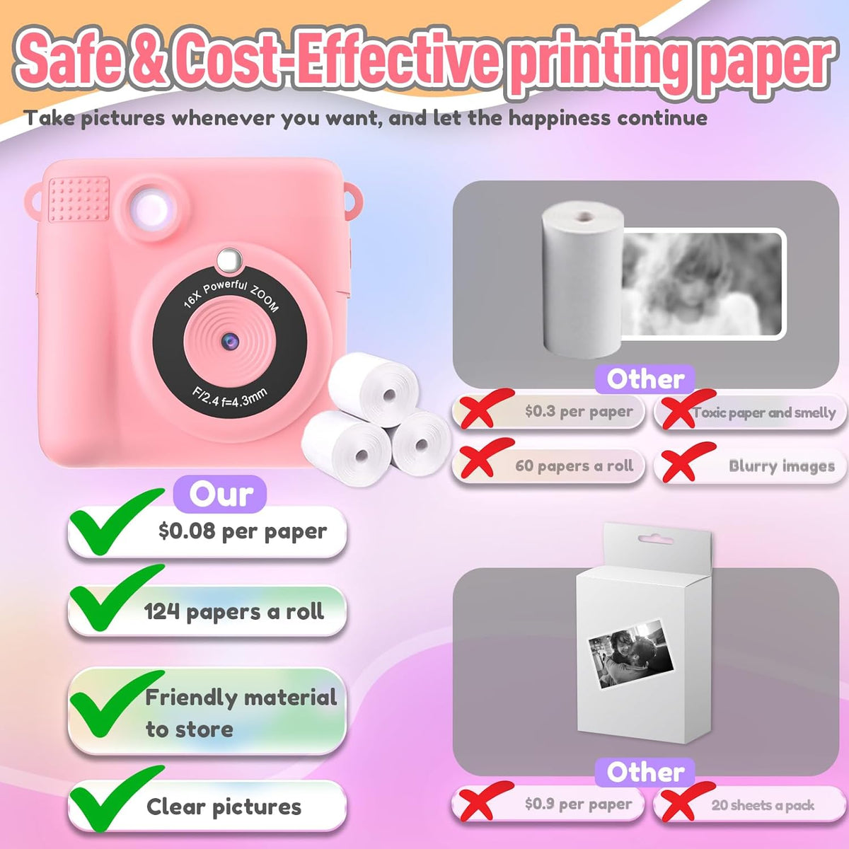 Compact Instant Photo Camera for Young Creatives